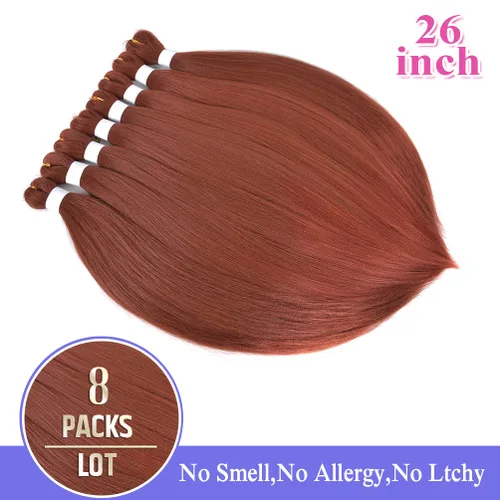 Miniatura 5 de Paquete de 8 extensiones de cabello preestirado para trenzar de 26 pulgadas, 3.53 oz/paquete, extensiones preestiradas de alta calidad, ajuste N.º