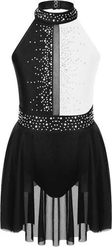 Miniatura 21 de CHICTRY Kids Girls Sparkly Rhinestone Ballet Gymnastics Leotards Modern Lyrical Dance Costume