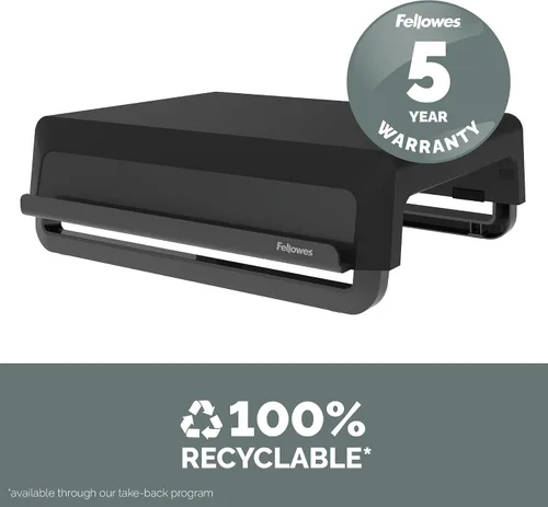 Miniatura 8 de Fellowes Breyta - Soporte ergonómico de altura ajustable para monitor y portátil, color negro