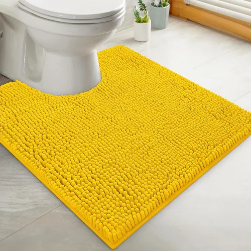 Miniatura 179 de LuxUrux Tapete de microfibra afelpada, de felpilla extrasuave, pelo largo de 1 pulgada, muy absorbente, para baño o ducha, lavar y secar a máquina