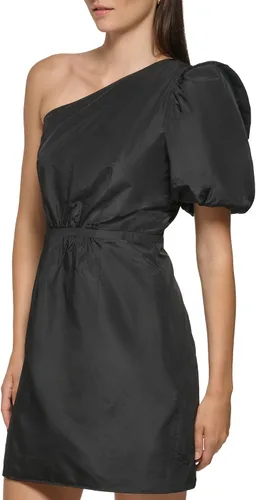Miniatura 2 de Karl Lagerfeld Paris Women's Taffeta Sheath with One Shoulder Puff Sleeve