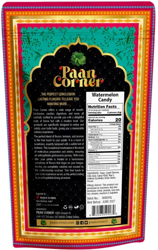 Miniatura 2 de Paan Corner Caramelo de sandía, caramelo Tarbooj, ingredientes limpios, 4.23 onzas