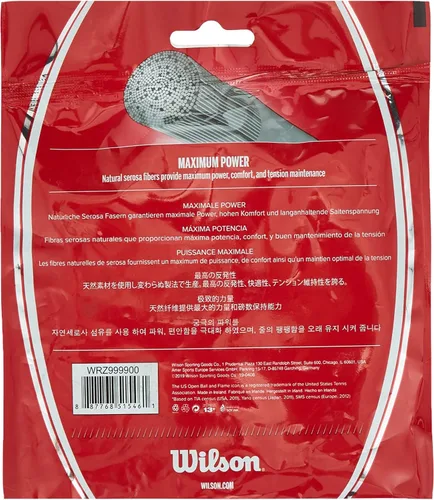 Miniatura 2 de WILSON Natural Gut - Juego de cuerdas de tenis, color blanco