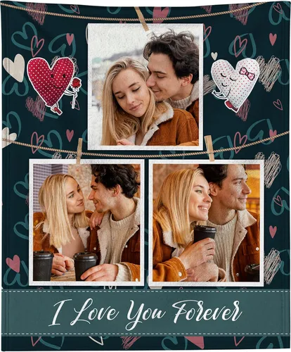 Miniatura 10 de Manta personalizada con foto, manta personalizada con imagen para regalos de pareja, mantas de franela personalizadas para adultos, niños