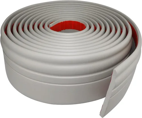Miniatura 8 de Moldura de Base de Pared Despegar y Pegar Zócalo de Goma Moldura 4" de Ancho Base Cóncava de Vinilo Flexible para Pared