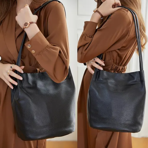 Miniatura 35 de Iswee - Bolsos de cuero genuino, diseño de hombro Hobo, bolsos para mujer