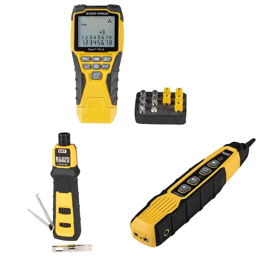 Miniatura 9 de Klein Tools Probador de cable VDV501-852 y herramienta de punchdown de impacto VDV427-300 y VDV226-110 Crimpadora de cables de datos modular