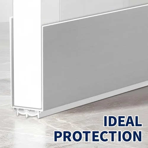 Miniatura 7 de Topes de corriente de aire de aluminio para puertas – 39' sellado de burletes para puertas exteriores e interiores Plata
