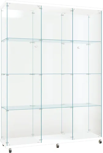 Miniatura 16 de FLYMUHJIA Gabinete de cristal para cocina, despensa, armario de almacenamiento de barra de esquina con cuatro niveles de doble puerta, 64 pulgadas