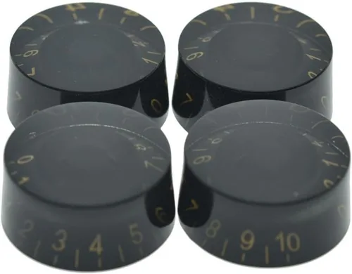 Miniatura 12 de KAISH Juego de 4 perillas de control de velocidad de guitarra de color ámbar, compatible con guitarra LP