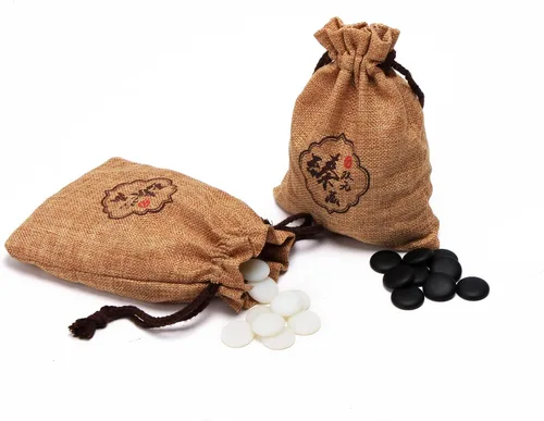 Miniatura 5 de Juego de piedra de melamina convexa individual 361pcs con bolsa de piedra y tablero de ir, juego de mesa de 2 jugadores