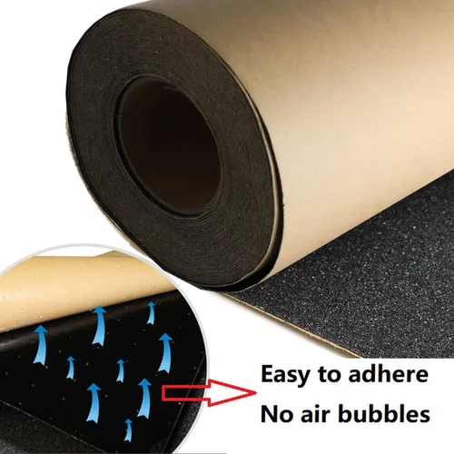 Miniatura 2 de ZUEXT - Rollo de cinta de agarre negra de 11 pulgadas por 60 pies, impermeable, sin burbujas, cinta de agarre para patineta, papel de lija