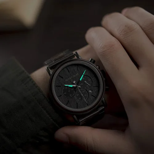 Miniatura 7 de 2win Reloj de madera grabado para novio, mi hombre, prometido, marido, relojes de madera personalizados para hombres, cumpleaños, aniversario, reloj