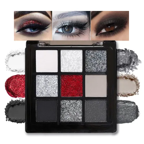 Miniatura 32 de CAKAILA Paleta de sombra de ojos mate de 10 colores, color gris y gris topo, paleta de sombra de ojos neutra, paleta de maquillaje de larga