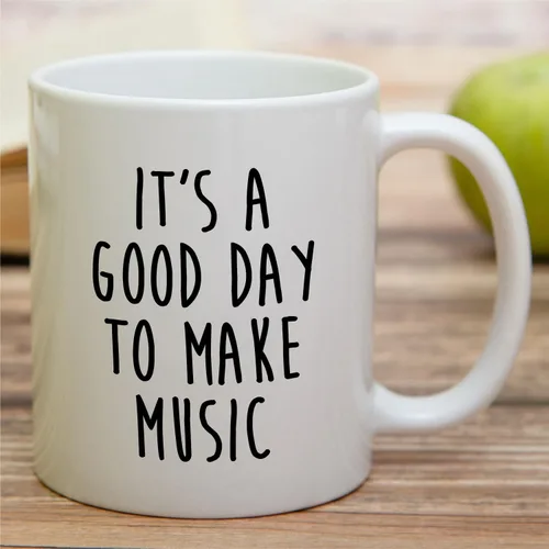 Miniatura 3 de Retreez Taza de cerámica – Make Music – Taza de café de 11 onzas para los amantes de la música – Regalo de cumpleaños y vacaciones