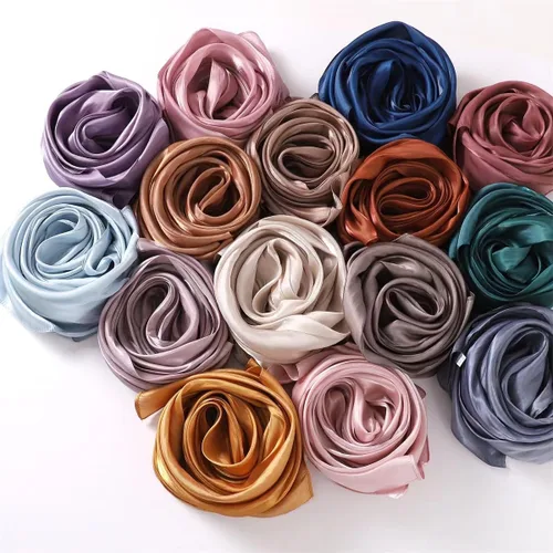Miniatura 6 de REEMONDE Chales para mujer, chales de gasa brillante, hiyab, bufanda, pareo nupcial de boda, chales para vestidos de noche