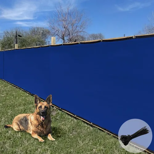 E&K Sunrise - Valla de privacidad de 4' x 12' con ojales, valla de protección contra el viento para exteriores. Cubierta de privacidad para jardín,