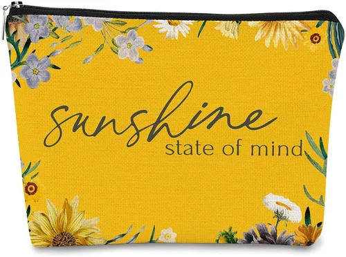 Miniatura 12 de Bolsa de maquillaje You are My Sunshine Gifts – Regalo inspirador para mujeres, hija, profesora o ocasión de agradecimiento, Sunshine 1