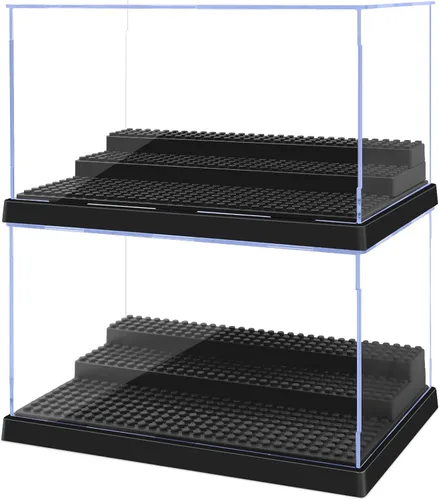 Miniatura 11 de Cajas de exhibición Pokiiulk para minifiguras, 4 cajas de exhibición para minifiguras, encajan para figuras de bloques, cajas para minifiguras con 3
