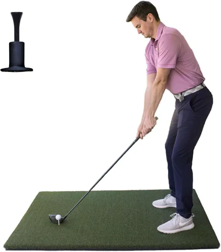 The Original Country Club Elite by Real Feel Golf Mats - Tapete de golf de tamaño simulador de 4 x 5 pies, tapete de práctica comercial resistente,