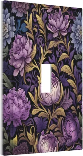 Miniatura 119 de Decorative Outlet Covers Blue Background White Cat Daisy Floral 2-Gang 1-Gang Wall Plate Single Toggle/Rocker Farmhouse Style Light Switch Covers