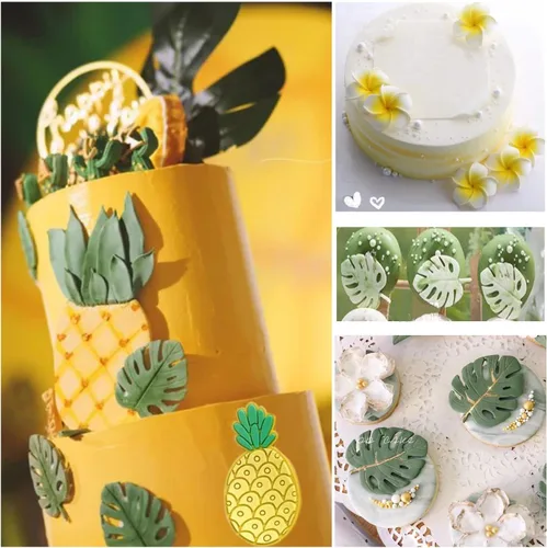 Miniatura 6 de ZiXiang Molde de Silicona de Hoja Tropical de Flamenco Moldes de Fondant de Flores Plumeria Hibisco Pájaros Piña Moldes de Chocolate Para Cupcakes