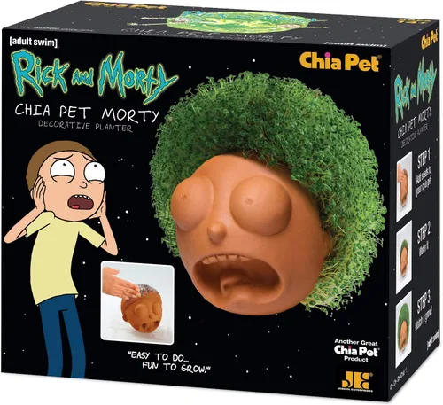 Miniatura 5 de Chia Pet Rick & Morty - Morty con paquete de semillas, maceta decorativa de cerámica, fácil de hacer y divertido de cultivar, regalo novedoso
