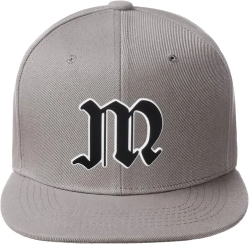 Miniatura 937 de Daxton Gorra clásica con visera de billete plano con letras del alfabeto inglés antiguo de la A a la Z