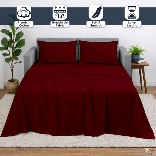 Miniatura 2 de Cottington Lane Juego de 4 piezas de sábanas para sofá cama tamaño matrimonial, 100% algodón egipcio de alta calidad para sofá cama, sofá biplaza