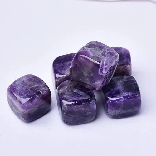 Miniatura 3 de Piedras de whisky de amatista, cubos de hielo de cristal para bebidas, rocas de whisky, cubos de vino de 0.7 a 0.8 pulgadas, regalos para mujeres