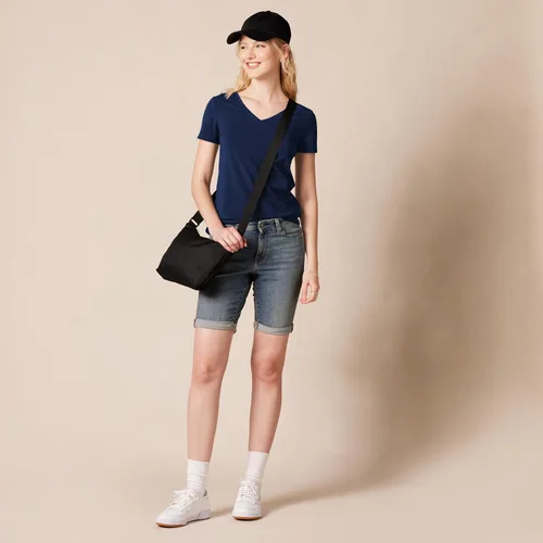 Miniatura 5 de Tienda Essentials Camiseta de manga corta con cuello en V para mujer, multipacks