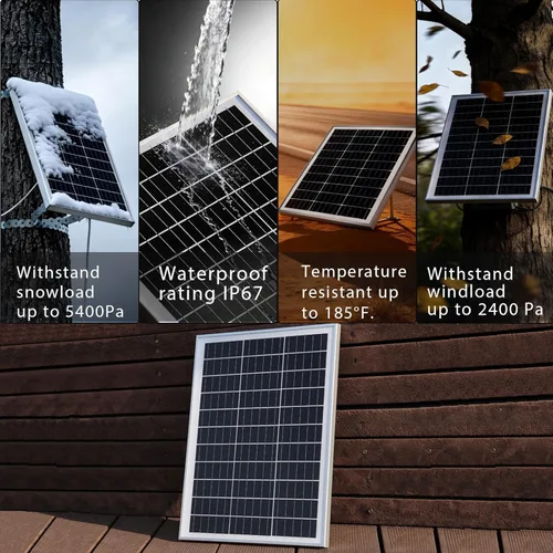 Miniatura 4 de Kit de panel solar de 20 W, 12 voltios, cargador de batería solar con controlador de carga de 10 A para caravana, barco, automóvil, remolque