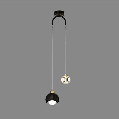 Miniatura 5 de Lámparas colgantes modernas de metal, iluminación colgante de techo de cristal de mediados de siglo, candelabros de doble cabezal para cocina, isla