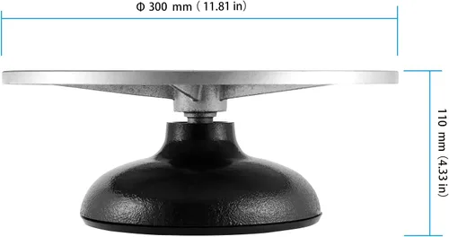Miniatura 2 de HOIGON Rueda para esculpir de 12 pulgadas, rueda de metal resistente para bandas, rueda giratoria para esculpir para decorar pintura, cerámica
