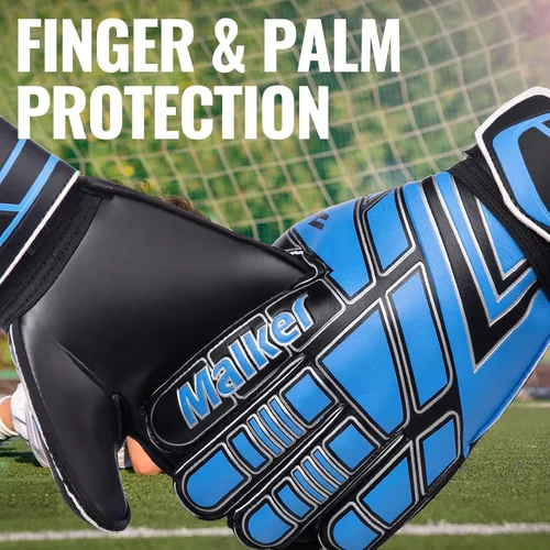 Miniatura 6 de Malker Guantes de Portero de Fútbol Guantes de Portero con Fingersave y Protección Doble de Muñeca, Guantes de Portero de Agarre Fuerte para Niños