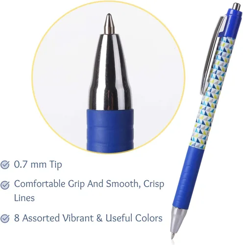 Miniatura 4 de Mr. Pen - Bolígrafos para diario bíblico, juego de 8 colores surtidos, bolígrafos sin sangrado para diario bíblico