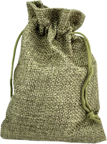 Miniatura 22 de Palmhomee Paquete de 20 bolsas de regalo de arpillera con cordón, bolsas de joyería de lino, bolsas de yute de boda para joyas y bolsas