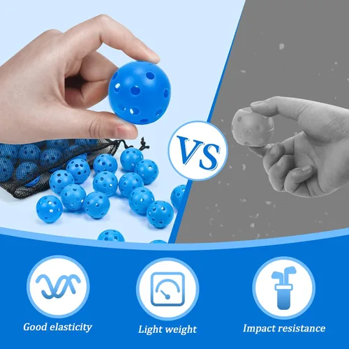 Miniatura 5 de Pelotas de golf de plástico para práctica de vuelo limitado, pelota de entrenamiento de golf hueca para práctica de swing, pelotas de golf