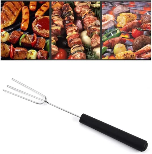 Miniatura 2 de 5 uds de acero inoxidable chocolate tenedor tenedor fondue caramelo caker frutos secos fruta DIY decoración herramienta (plata)