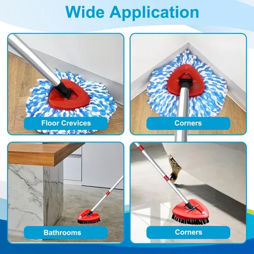 Miniatura 8 de Cabezal de repuesto para O Cedar, cabezal de repuesto de mopa giratoria para sistema O Cedar RinseClean de 2 tanques, cabezales de trapeador Azul