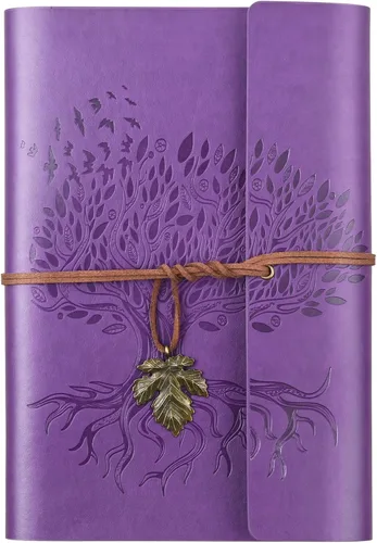 Miniatura 9 de Billtigif Cuaderno Diario de Cuero PU, Diario de Escritura Vintage de Viaje Recargable, Regalos para Mujeres, Hombres, Adolescentes y Niños, Papel