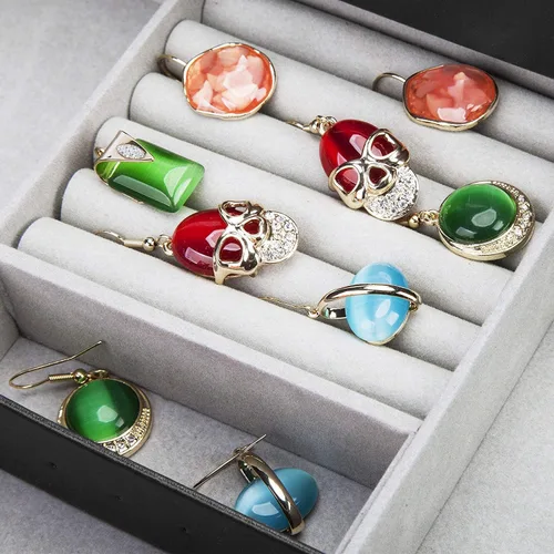 Miniatura 5 de Hossejoy Caja de reloj de cuero con 12 organizadores de relojes para hombre con cajón de exhibición de joyas organizador de caja de reloj