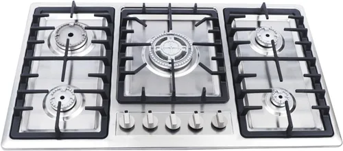 Miniatura 8 de Estufa de Gas de 28 Pulgadas, Estufa de Gas de 2 Quemadores con Superficie de Vidrio Templado Empotrada de Gas Natural para Cocina del Hogar
