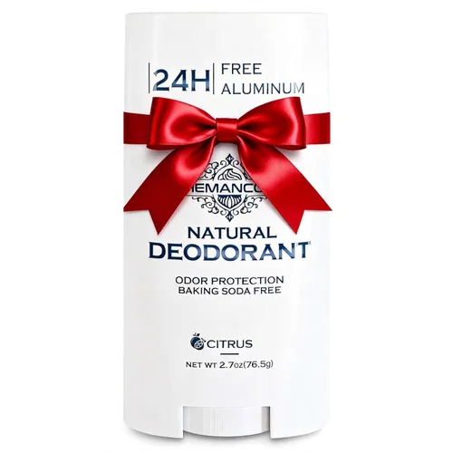 THEMANCODE Desodorante para hombre, sin aluminio, regalos para el día de San Valentín para él, cítricos frescos, desodorante en barra para un