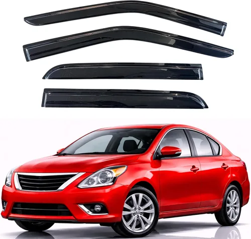 Miniatura 305 de KPY Visor de ventana compatible con Hyundai Tucson 2021-2025, 4 piezas de deflector de ventilación para ventana lateral, estilo Mugen, protector