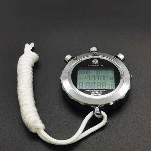 Miniatura 3 de Cronómetro, Cronómetro Digital con Cronometraje de 0.01 segundos y 0.001 segundos, Memoria de Metal para 10/100/400 Vueltas, Reloj Despertador