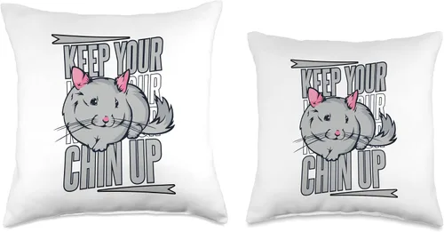 Miniatura 3 de Toys Chinchilla Cage Plush Stuffed Animal Gifts Keep Your Chin Up Chinchillidae - Almohada Chinchilla de cola larga, 16 x 16 pulgadas, multicolor