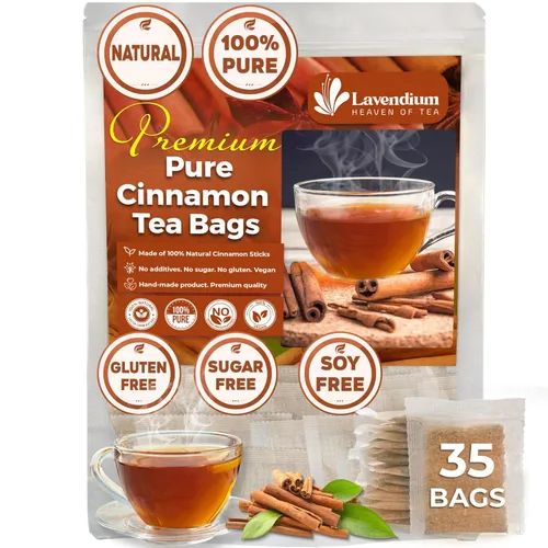 Miniatura 43 de Lavendium, 120 bolsas de té premium de fruta de melón amargo té de hierbas, 100% natural y puro, hecho a mano, hecho con materiales naturales
