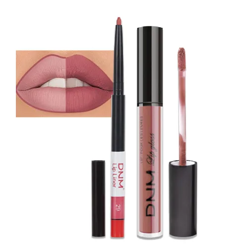 Miniatura 63 de evpct 2 Piezas Lápiz Labial Líquido Verde Esmeralda con Brillo Glitter, Brillo Labial Tinte y Delineador de Labios Retráctil, Set de Maquillaje