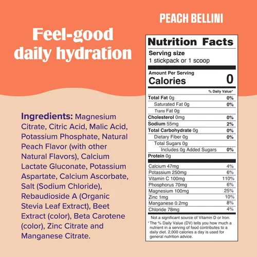 Miniatura 3 de Ultima Replenisher Mocktini - Mezcla de bebida en polvo de electrolitos – Sin azúcar – Peach Bellini, 90 porciones – Polvo de hidratación con 6
